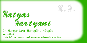matyas hartyani business card